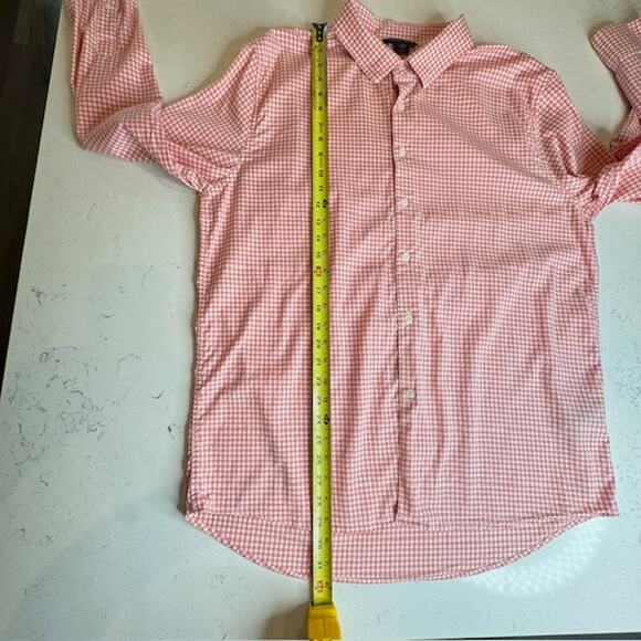 Porter & Ash Mens X-Large Lt Orange Gingham LS Button Up Shirt - Picture 12 of 14